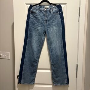 Oat New York Women's Boot Cut Jeans - Light and Dark Blue